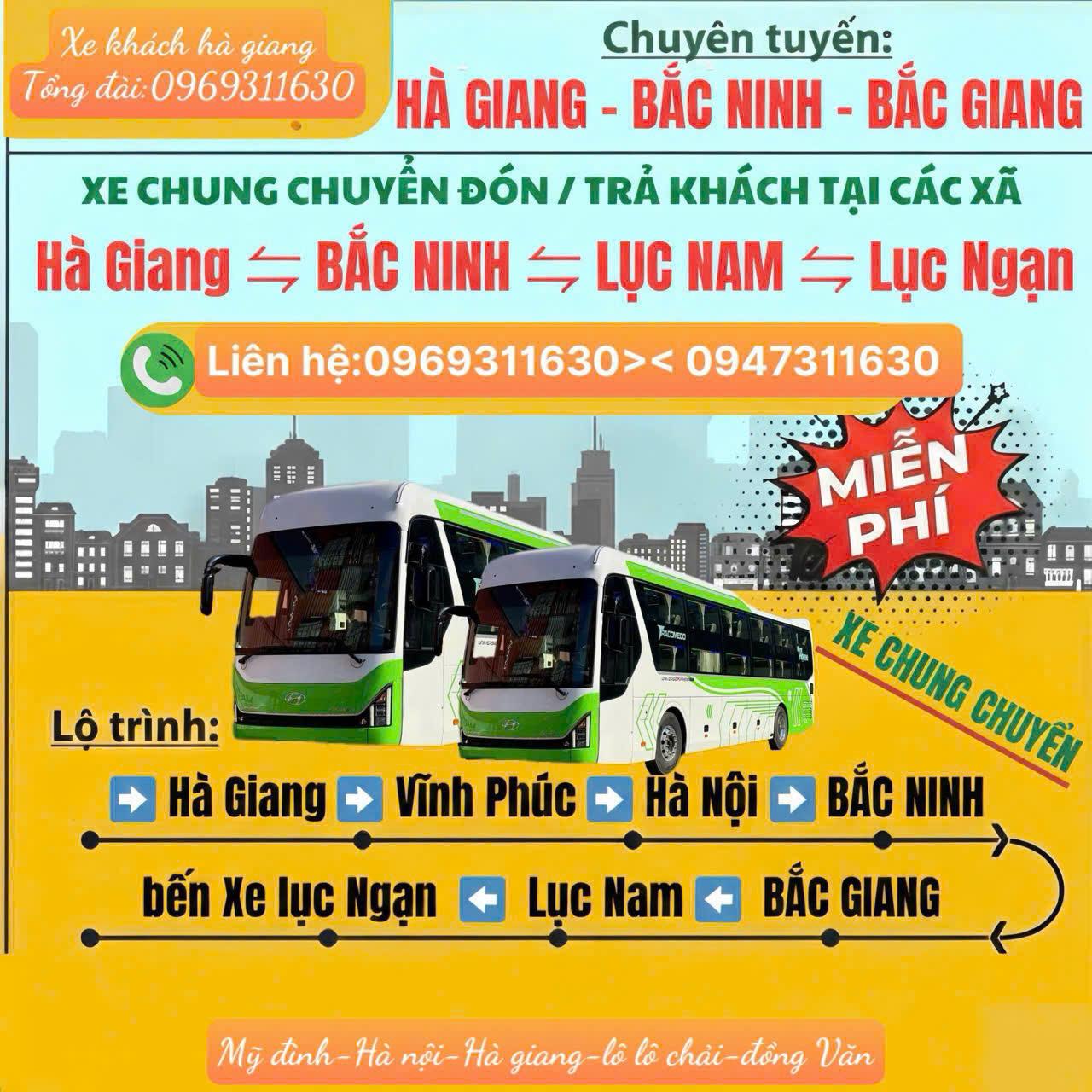 Chuyên tuyến: Hà Giang Bắc Ninh Bắc Giang